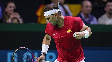 An emotional Rafael Nadal retires at the Davis Cup after he loses and Spain is eliminated