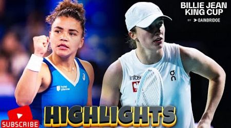 Iga Swiatek vs Jasmine Paolini Highlights | Billie Jean King Cup 2024