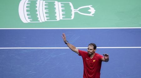 An emotional Rafael Nadal retires at the Davis Cup after he loses and Spain is eliminated