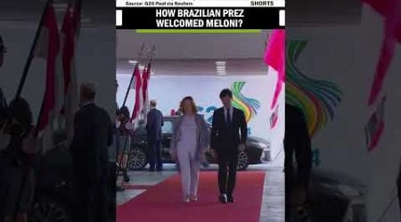 Italian PM Giorgia Meloni arrives at G20 Summit, receives a warm welcome from Brazilian Prez