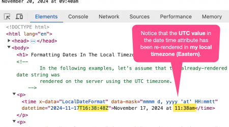 Formatting Dates In The Local Timezone With Alpine.js