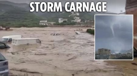 Malaga &amp; Marbella swamped by storm deluge as tornadoes form off Costa Del Sol