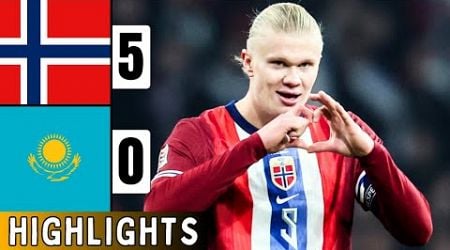 Norway Vs Kazakhstan 5-0 | EXTENDED HIGHLIGHTS | UEFA Nations League | Erling Haaland Hattrick