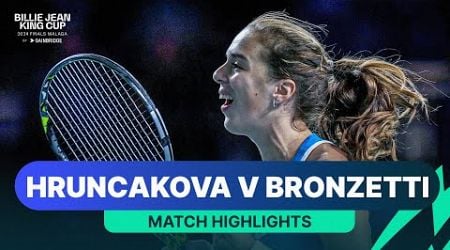 Viktoria Hruncakova v Lucia Bronzetti | Slovakia v Italy 2024 Billie Jean King Cup Final Highlights