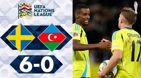 Sweden vs Azerbaijan 6-0 Extended Highlights | UEFA Nations League 2024