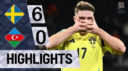 Sweden vs Azerbaijan 6-0 Highlights Goals - Nations League 2024