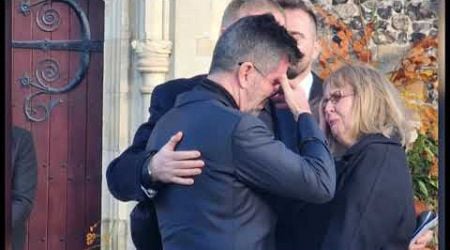 Liam Payne&#39;s parents console Simon Cowell outside One Direction singer&#39;s funeral