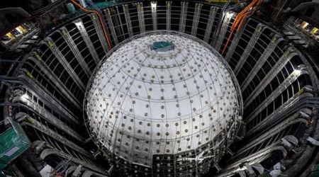 China completes core construction of underground neutrino detector