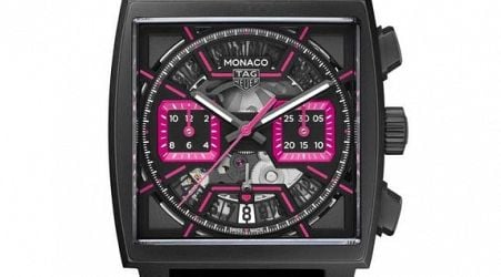 TAG Heuer Unveils Hot Pink Monaco Chronograph Before Vegas F1 Grand Prix