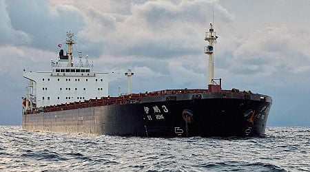 Danish military monitors a Chinese-flagged bulk carrier after undersea data cables were ruptured