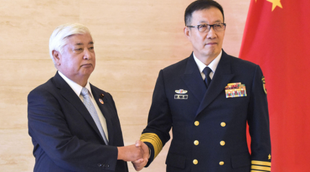 Japan, China defense chiefs meet amid airspace, maritime tensions