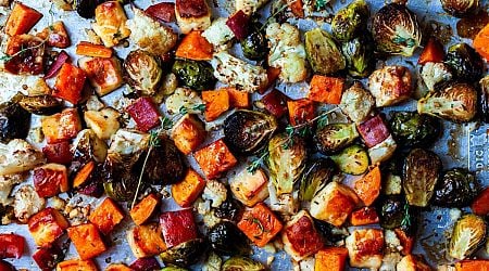 halloumi and fall vegetable roast