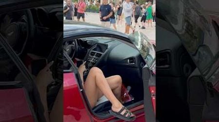 VERY SEXY GIRL ARRIVING IN ASTON MARTIN DBS SUPERLEGGERA #monaco #supercars #shorts #viral #trending