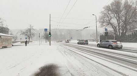 Icy roads Friday morning in Latvia