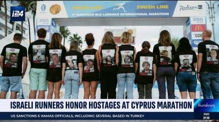 Israelis run Cyprus marathon for hostages