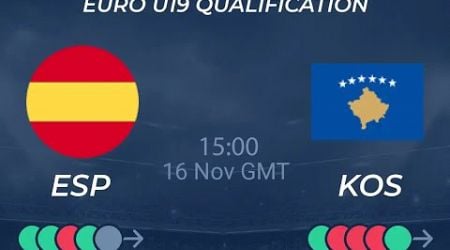 LIVE: Spain - Kosovo, Group 10 - U19 EURO qualifying round