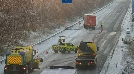 Winter weather caused massive traffic jams around Arnhem; Road users urged to avoid area