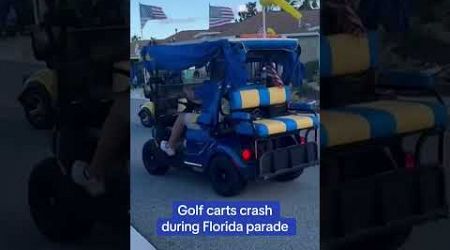 Golf carts crash during Florida parade