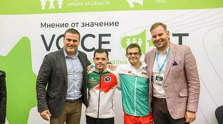 Gymnast with Down Syndrome Emilian Kostadinov, Federation of Adapted Physical Activity Chair Slav Petkov Take Part in Voice it 2024 Youth Forum