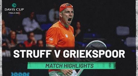 Jan-Lennard Struff v Tallon Griekspoor Highlights | Germany v Netherlands | 2024 Davis Cup Finals