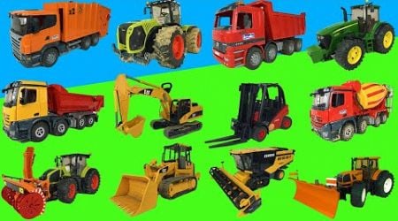 RC Bruder Tractors, Trucks, Excavators, Construction site vehicles! Working at the limit!