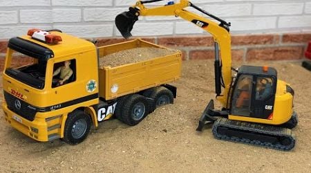 RC Bruder Dump Truck Sand Transport Action! Incredible RC Bruder at Work!