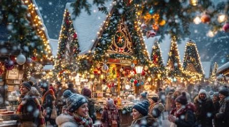 Heavy Snow Transforms Zurich Christmas Market on Opening Day 2024 into a Fairytale