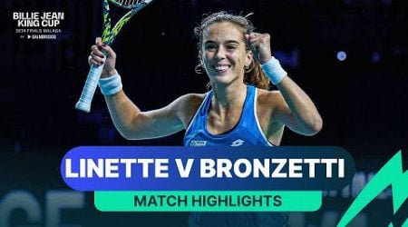 Magda Linette v Lucia Bronzetti | Poland v Italy | 2024 Billie Jean King Cup Finals Highlights