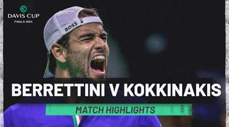 Matteo Berrettini v Thanasi Kokkinakis | Italy v Australia | Davis Cup Finals 2024 Match Highlights