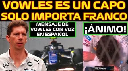 BRUTAL APOYO DE VOWLES A FRANCO EN QUALY GP F1 LAS VEGAS | IMPACTO DE 50G Y LA SALUD DE COLAPINTO