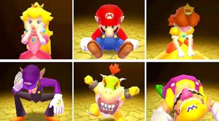 Mario Party: Island Tour - All Game Over Screens