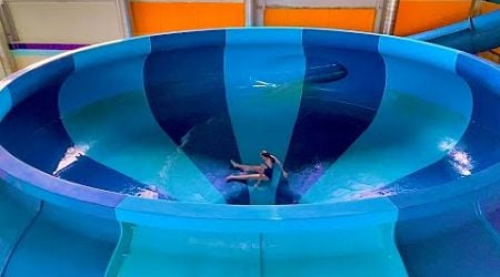 Toilet Bowl Waterslide at Aquapark Kladno, Czech Republic