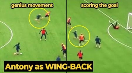 Footage VIRAL seems like Antony was training hard as WING-BACK scoring the goal during training