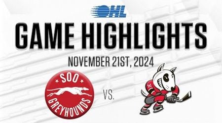 OHL Highlights: Soo Greyhounds @ Niagara IceDogs Nov. 21, 2024