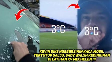 Kevin Diks Bersihin Kaca Mobilnya Tertutup Salju, Sandy Walsh Kedinginan di Latihan Klub KV Mechelen