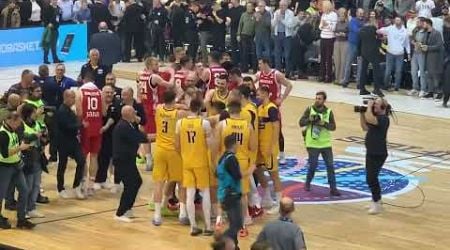 Bosnia and Herzegovina - Croatia 110:90 FIBA Eurobasket 2025 Qualifiers, end of game celebration