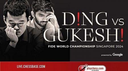 World Championship Match Ding Liren vs Gukesh D, Game 1 - live!