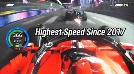 Sainz hits 366km/h in Las Vegas, highest F1 speed since 2017