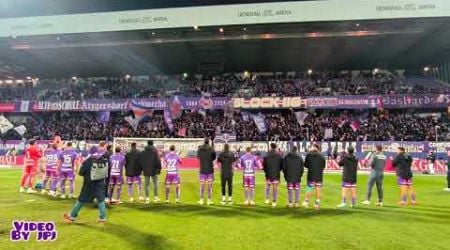 Austria Wien - Hartberg (1:0) / 24.11.24 / Mannschaft &amp; Fans feiern