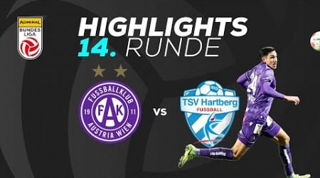 FK Austria Wien - TSV Egger Glas Hartberg 14. Runde ADMIRAL Bundesliga 2024/25