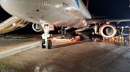 Russian-made passenger plane engine catches fire after rough landing in Turkey's Antalya | WATCH