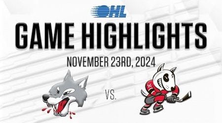 OHL Highlights: Sudbury Wolves @ Niagara IceDogs Nov. 23, 2024