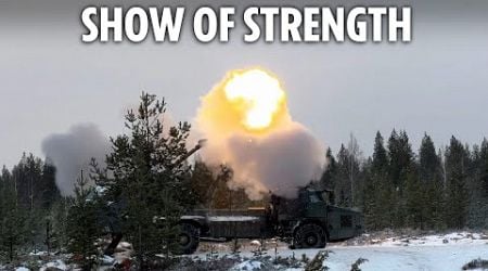 NATO fires Archer howitzers on Putin&#39;s doorstep in largest-ever artillery exercise in Lapland