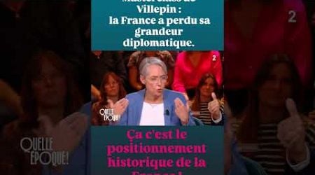 Masterclass de Villepin : la France a perdu sa grandeur diplomatique.