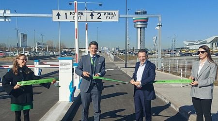 New parking lots with charging stations for electric vehicles open at Sofia Airport