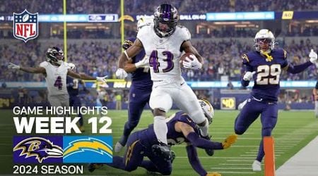 Baltimore Ravens vs. Los Angeles Chargers Game Highlights | NFL 2024 Season Week 12