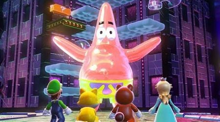 What Happens when Patrick Star is the Final Boss in Super Mario 3D World? (HD)