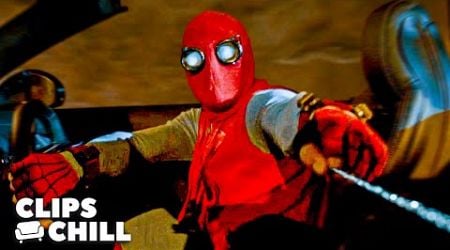 Peter Parker en costume de basse technologie contre le Vulture | Spider-Man: Homecoming