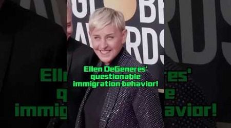 Her move out of the United States became explosive news!#shorts #sports #celebrity #ellendegeneres