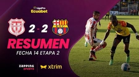 T. Universitario 2 - 2 Barcelona SC Resumen Fecha 14 / 2da Etapa / LigaPro Ecuabet